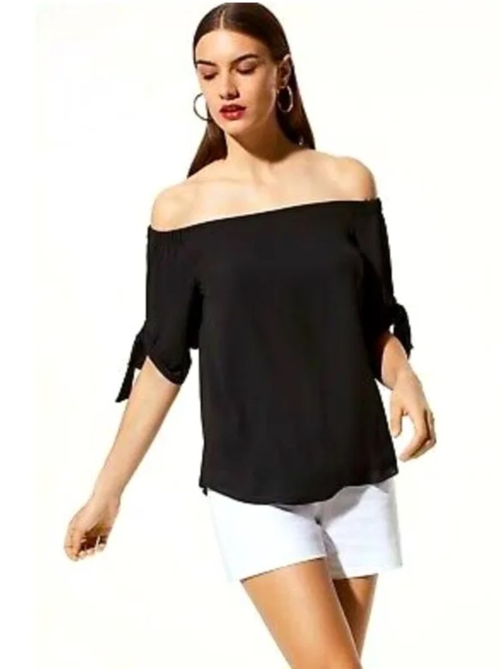 Aritzia Babaton Malik poplin off shoulder blouse/shirt